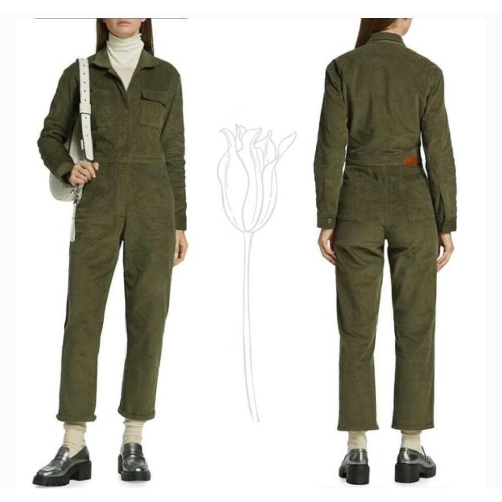 Rivet Utility‎ Bigwig Stretch Organic Cotton Corduroy Jumpsuit XL Workwear New